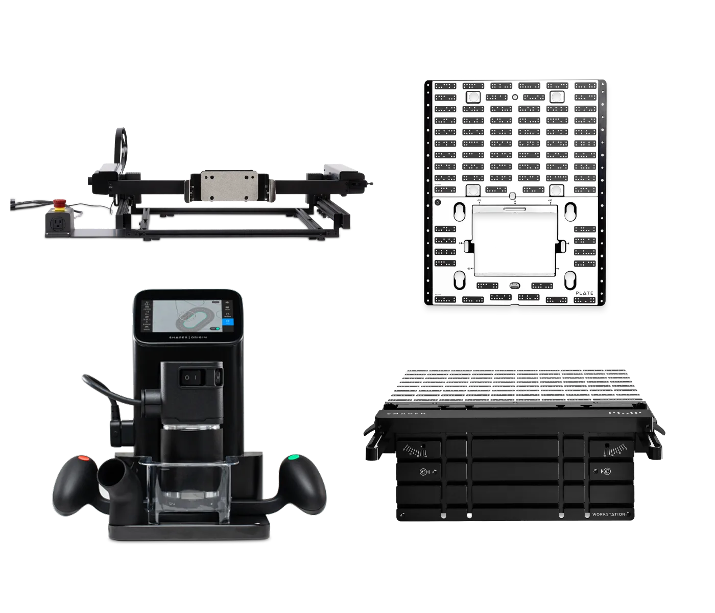 Shaper Origin mit BenchPilot, Plate und Workstation
